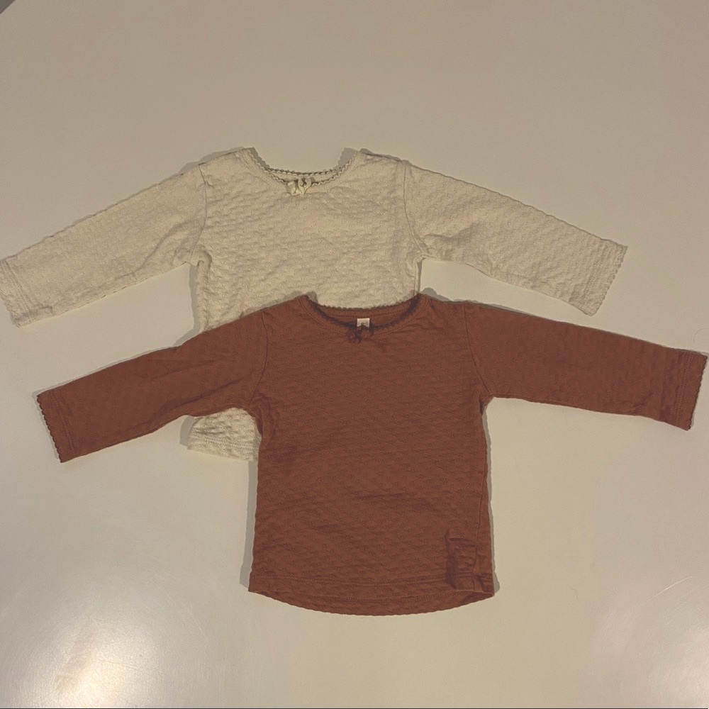 Quincy Mae Pointelle Long Sleeve Tee - Set of 2